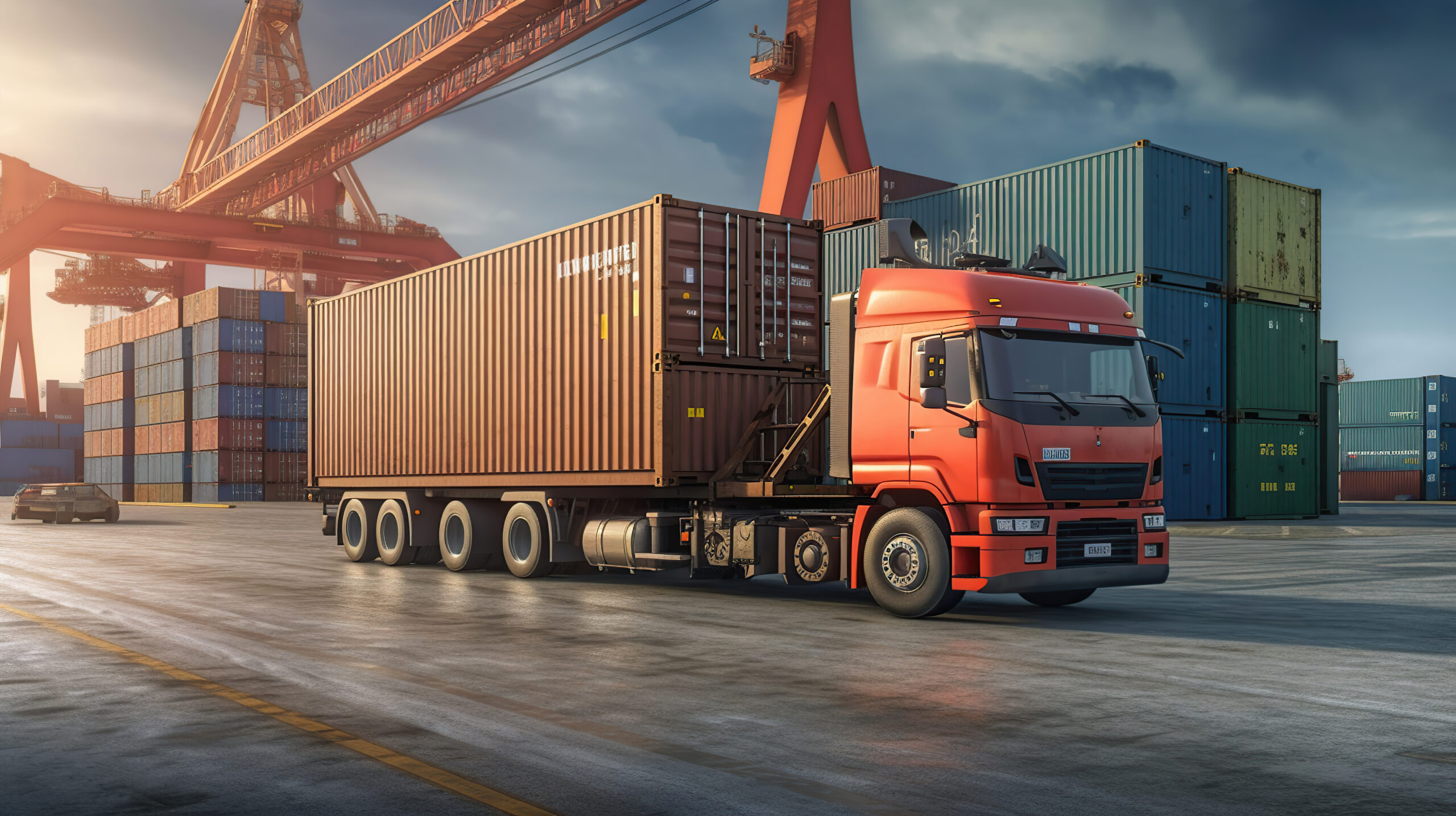 container-truck-ship-port-ai-generated-image-scaled Почему компании важно сравнивать предложения разных грузоперевозчиков